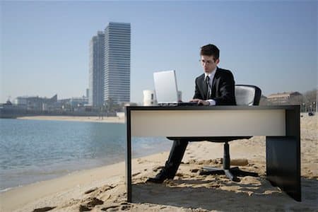 Man at desk